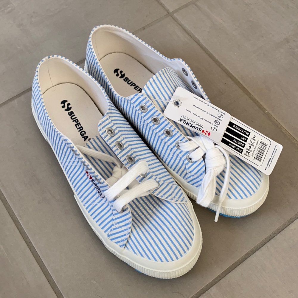Striped shoes